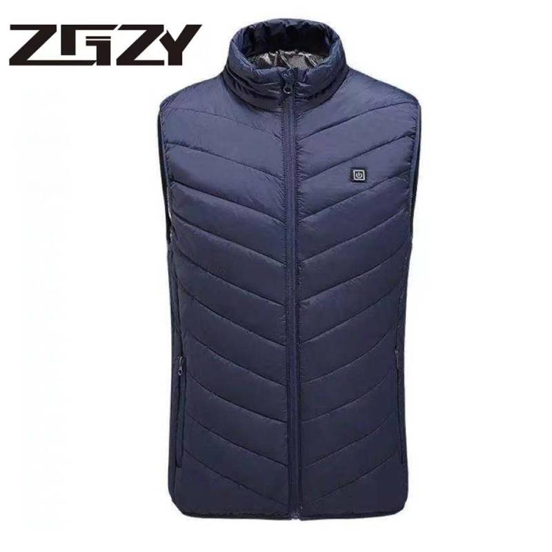 Heizung Bereiche Smart Beheizte Weste Jacke USB Männer Winter Elektrische Beheizte Ärmellose Jacke Outdoor Angeln Jagd Weste Wanderweste L blau von Joom DACH