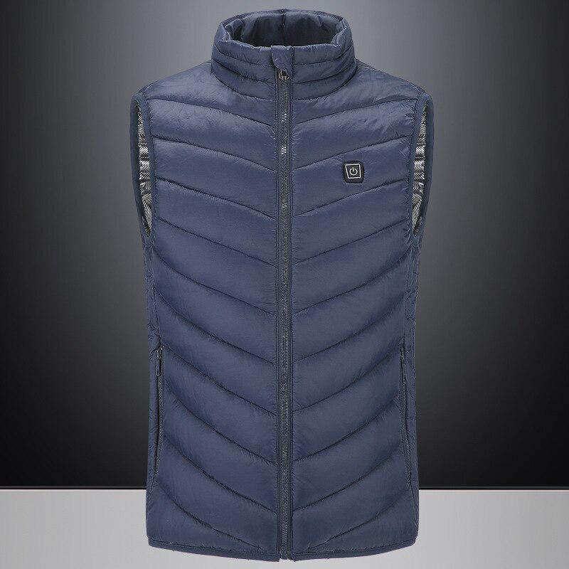 Heizweste Zwei Zonen Intelligente Heizweste Elektrische Heizung Männer und Frauen Heizanzug Konstante Temperatur Ganzkörper-Heizweste M blau von Joom DACH