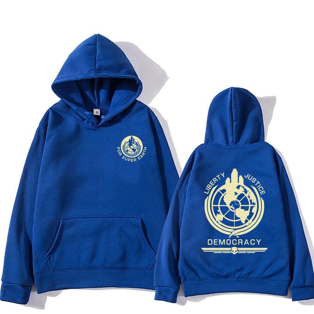 Helldivers Hoodie Bequemes Langarm-Sweatshirt mit Kapuze für Herren/Damen für Herbst/Winter Kleidung Lässiger Kapuzenpullover mit Grafikdruck L von Joom DACH