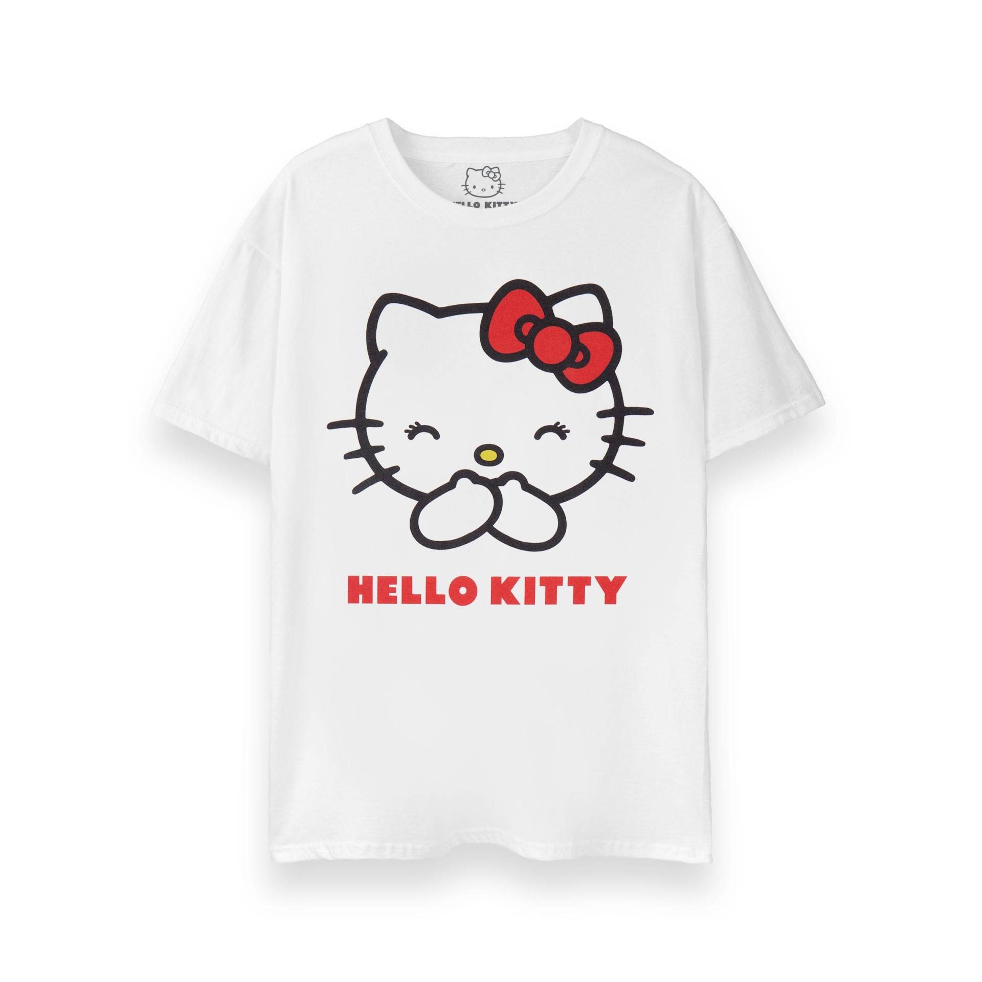 Hello Kitty Damen/Damen Klassisches Kurzarm-T-Shirt M weiß von Joom DACH