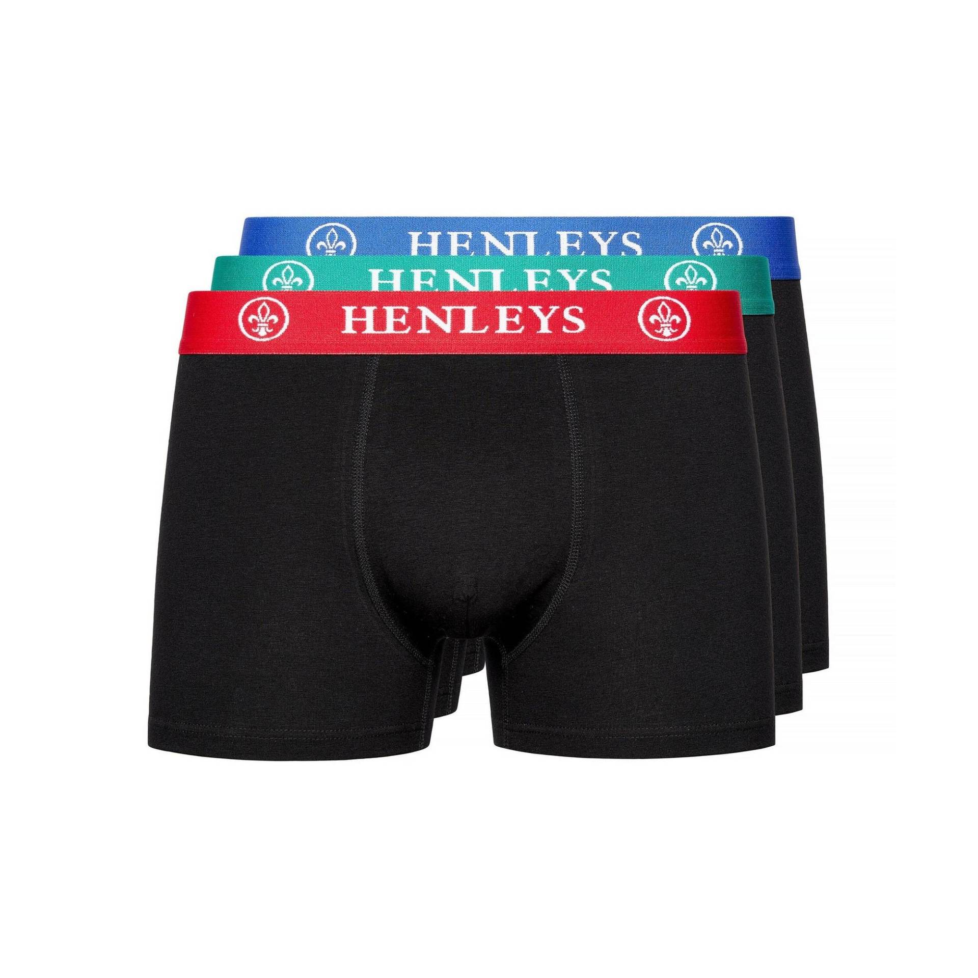Henleys Herren Primas Boxershorts (Packung mit 3) S schwarz von Joom DACH