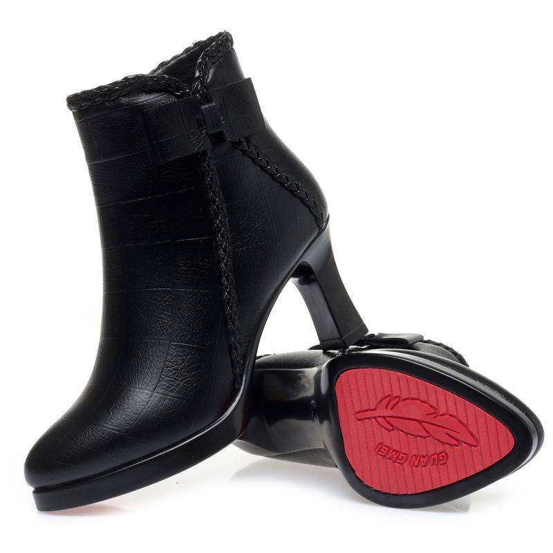 Herbst/Winter Damen Stiletto Stiefeletten - Spitz zulaufend, kleiner Absatz, Plus Samt Size 39 von Joom DACH