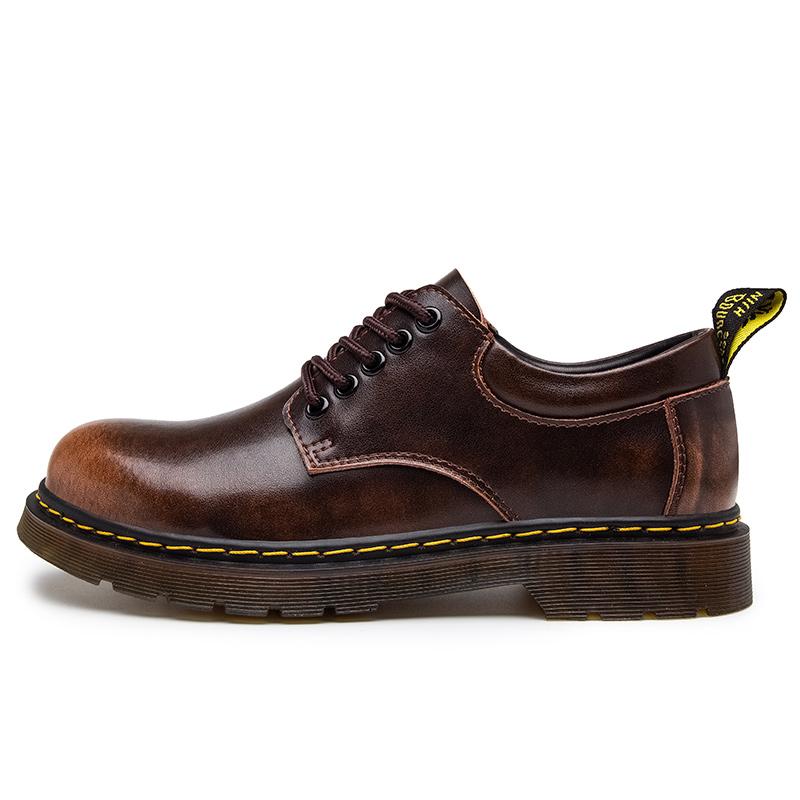 Herbst/Winter Herren Echtleder Schuhe Wasserdicht Outdoor Oxford Schuhe Derby Schuhe Herren Brogues Lederschuhe 47 braun von Joom DACH