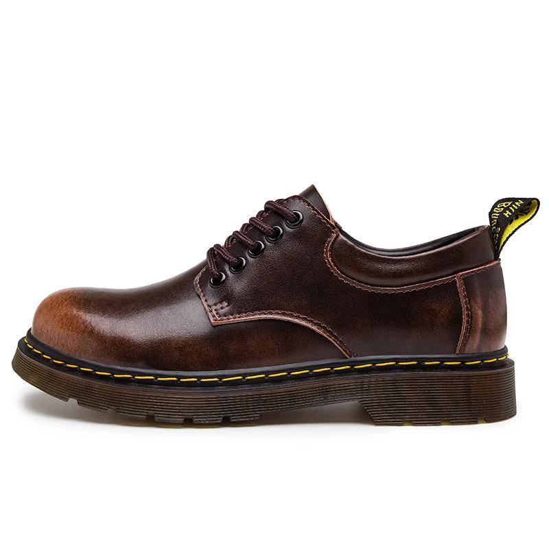 Herbst/Winter Herren Echtleder Schuhe Wasserdicht Outdoor Oxford Schuhe Derby Schuhe Herren Brogues Lederschuhe 47 braun von Joom DACH