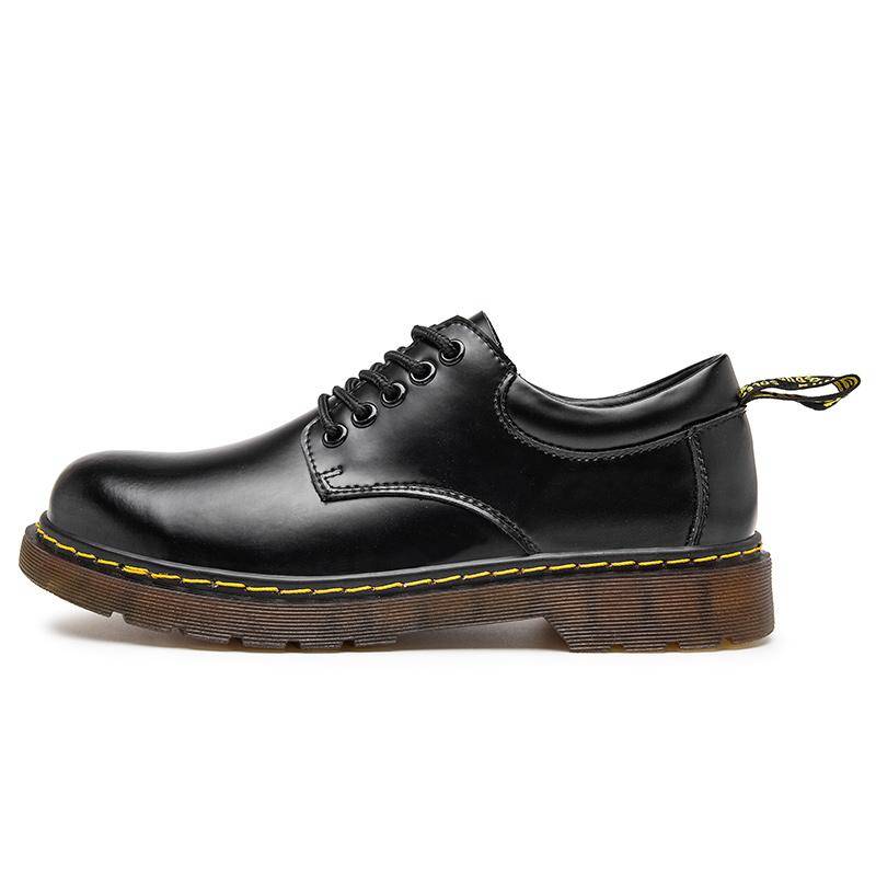 Herbst/Winter Herren Echtleder Schuhe Wasserdicht Outdoor Oxford Schuhe Derby Schuhe Herren Brogues Lederschuhe 48 schwarz von Joom DACH