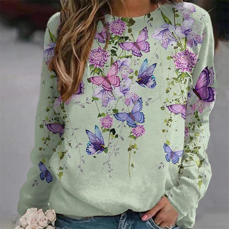 Herbst/Winter Neue Lose Rundhals Langarm Vintage Pullover Täglichen Straße Elegante Top Gedruckt Mode Damen Hoodie 8xl Herbst/Winter Neue Lose Rundhals Langarm Vintage Pullover Täglichen Straße Elegante Top Gedruckt Mode Damen Hoodie 8xl von Joom DACH