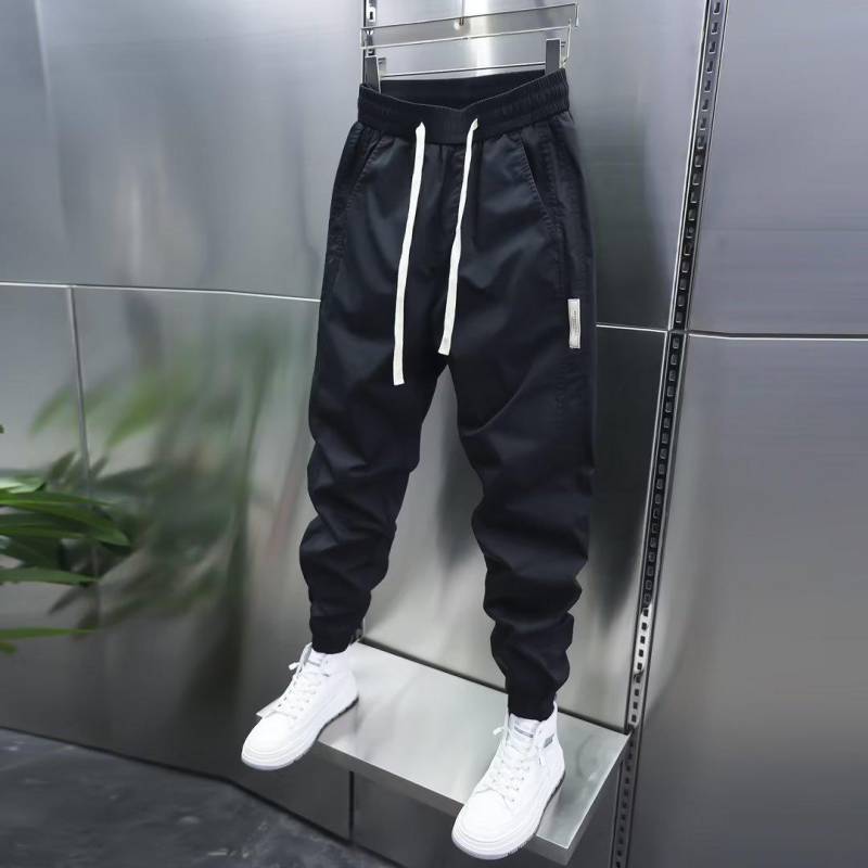 Herbst 2023 Herren Slim-Fit koreanische Haremshose mit elastischen Bündchen M schwarz von Joom DACH