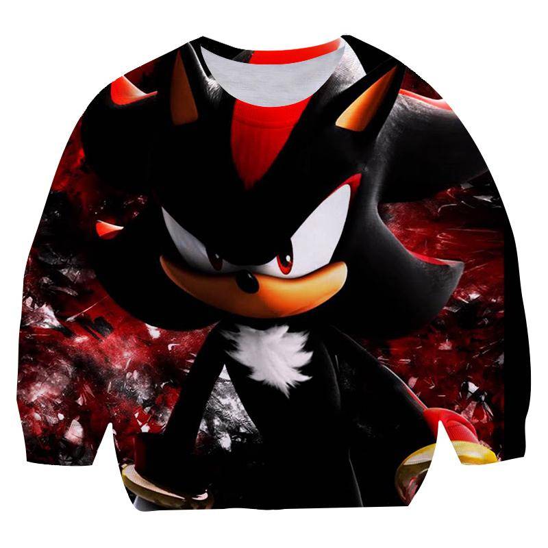 Herbst 2025 Jungen Sonic 2 Pullover Rundhals Sweatshirt Cartoon Kinder Langarm Sweatshirt Kinderbekleidung Baby Jungen Cartoon Oberteil 2-14 Jahre 5-6 Years von Joom DACH
