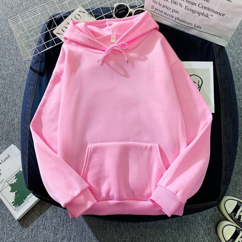Herbst Casual Damen Solid Hoodie Bequeme Strecth Sweatshirts Lose Tasche Warme Kleidung Fashion Street Damen Pullover M von Joom DACH