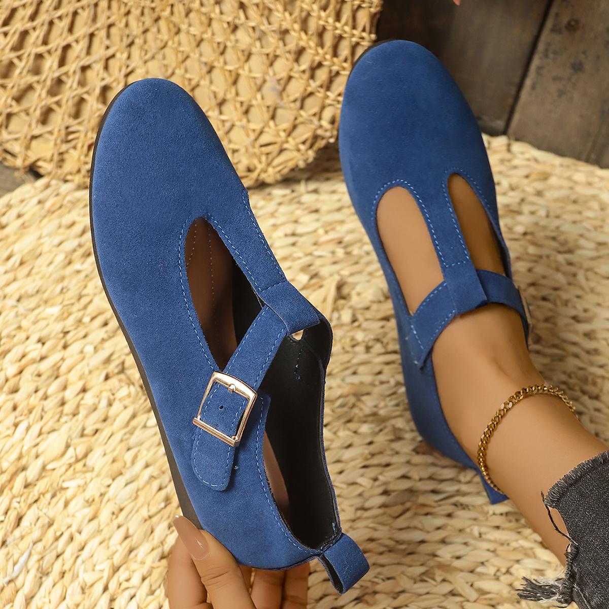 Herbst Damen Flats Schuhe Mode Runde Zehenpartie Slipper Loafer Damen Elegant Mary Jane Schuhe Weicher Flacher Absatz Ballerinas Schuhe Damen 42 von Joom DACH