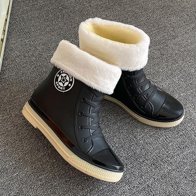 Herbst Damen Gummistiefel Mode wasserdichte Stiefel Damen bunte Regenstiefel Garten rutschfeste Wasserschuhe 35-40 40 von Joom DACH