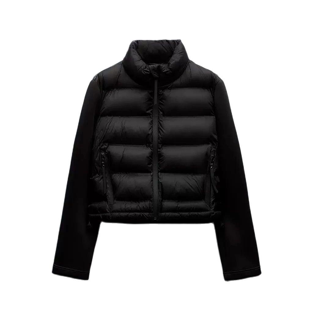 Herbst Damenbekleidung Pendler Vielseitig Stehkragen Schlanke Steppung Kurze Baumwolljacke für Damen XS schwarz Herbst Damenbekleidung Pendler Vielseitig Stehkragen Schlanke Steppung Kurze Baumwolljacke für Damen XS schwarz von Joom DACH
