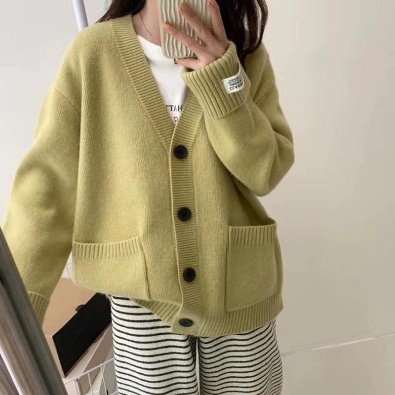 Herbst Frauen Pullover Stricken Grundlegende Mode Tops Tees Strickjacke Langarm Korea Hemd Lose Beiläufige Zeigen Dünne Mantel One Size grün Herbst Frauen Pullover Stricken Grundlegende Mode Tops Tees Strickjacke Langarm Korea Hemd Lose Beiläufige Zeigen Dünne Mantel One Size grün von Joom DACH