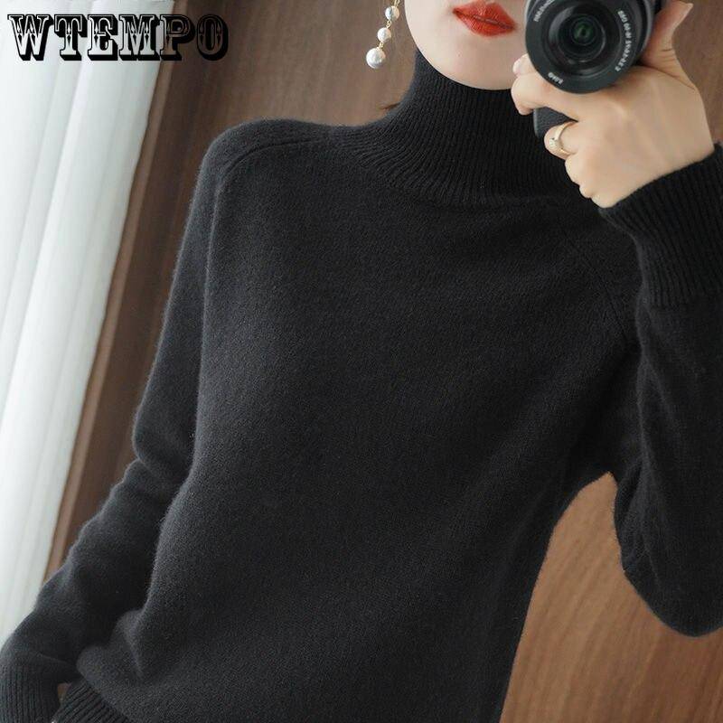 Herbst Frauen Pullover Winter Dame Pullover Tops Weibliche Kleidung Rollkragen Wolle Gestrickte Wolle Grundlegende Solide Tees Hemd 2XL schwarz Herbst Frauen Pullover Winter Dame Pullover Tops Weibliche Kleidung Rollkragen Wolle Gestrickte Wolle Grundlegende Solide Tees Hemd 2XL schwarz von Joom DACH