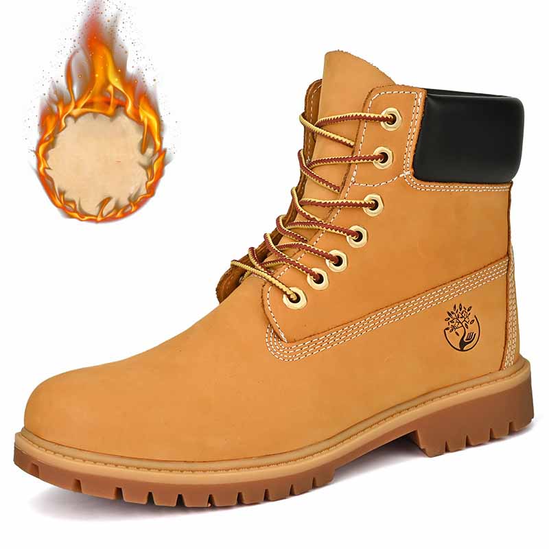 Herbst Herren Casual Große Größe Outdoor High Top Arbeitsstiefel 43 gelb von Joom DACH