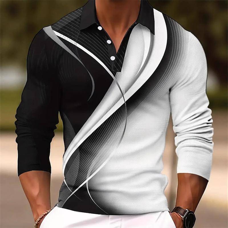 Herbst Herren Kleidung Langarm 3D Digitaldruck 100% Polyester Elastisch und Geeignet für Sport und Freizeit 2XL von Joom DACH