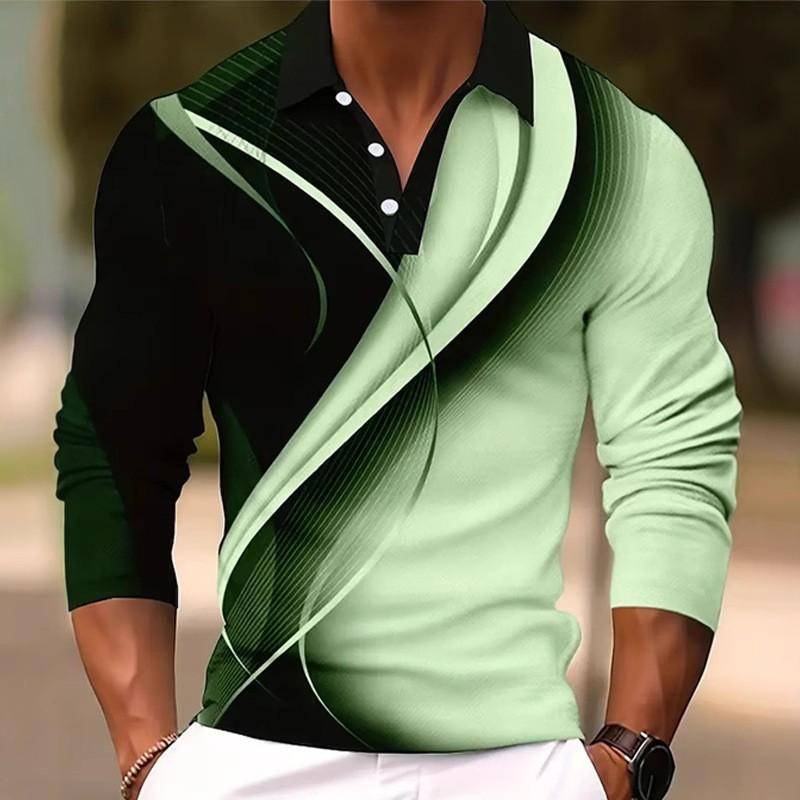 Herbst Herren Kleidung Langarm 3D Digitaldruck 100% Polyester Elastisch und Geeignet für Sport und Freizeit 3XL grün von Joom DACH