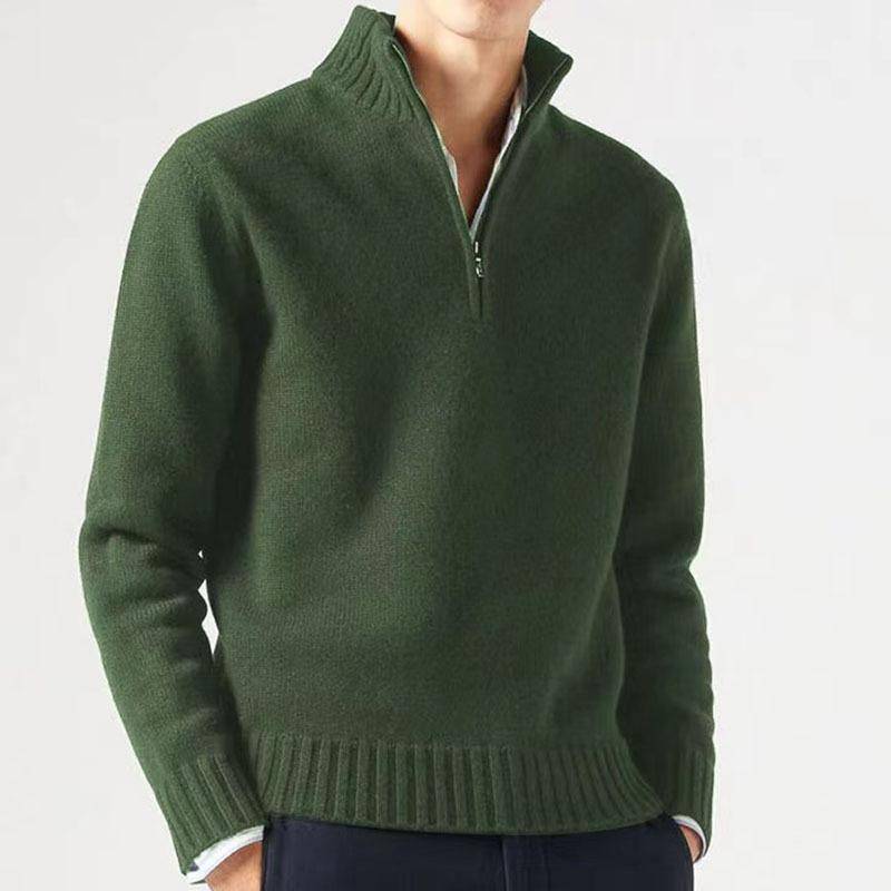Herbst Herren Rollkragenpullover Strickpullover Einfarbig Langarmpullover Männlich Lässig Täglich Warme Mäntel 3XL grün von Joom DACH