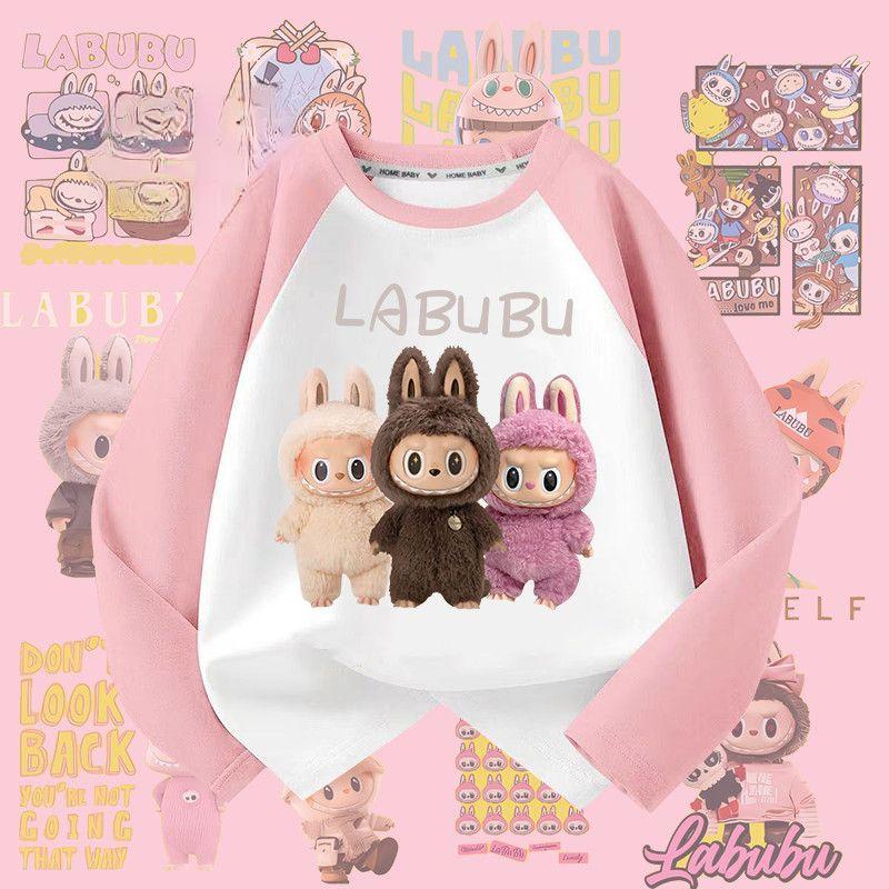 Herbst Kinder Reines Baumwoll Langarm T-Shirt, Mädchen Freizeit Top T-Shirt 130 von Joom DACH