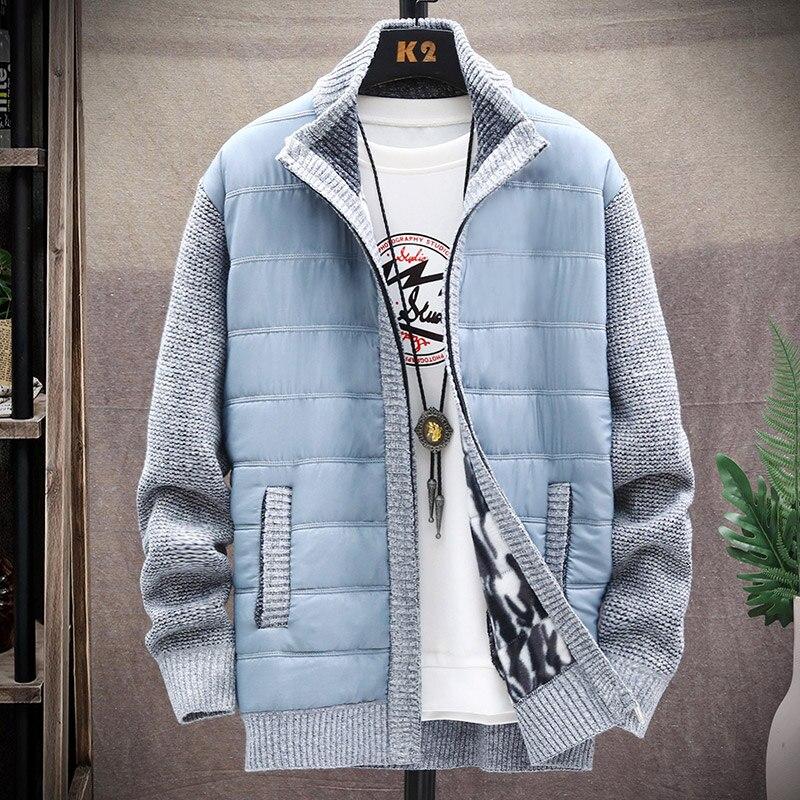 Herbst Koreanische Oansatz männer Pullover mit Dicke und Samt männer Strickjacke Gestrickte Sweatercoats Feste Jacke Männlich M-3XL XXXL von Joom DACH