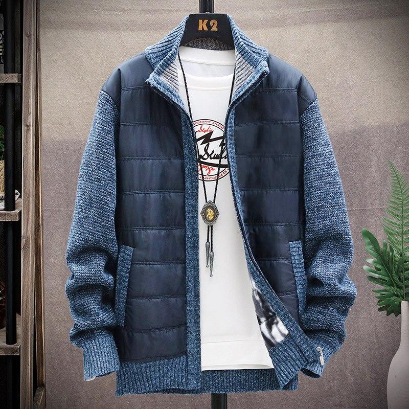 Herbst Koreanische Oansatz männer Pullover mit Dicke und Samt männer Strickjacke Gestrickte Sweatercoats Feste Jacke Männlich M-3XL XXXL von Joom DACH