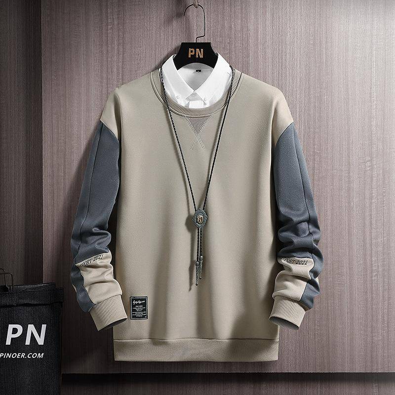 Herbst Langarmshirt, Herren Oberhemd, Trendy Pullover Innen, Trendy Innen 5XL khaki von Joom DACH