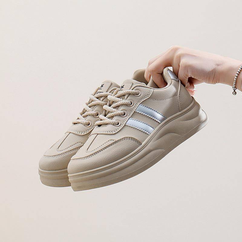 Herbst Neu Ins Atmungsaktive Weiße Schuhe Damen Low-Top Freizeit-Board-Schuhe Plateau-Plateauschuhe 40 von Joom DACH