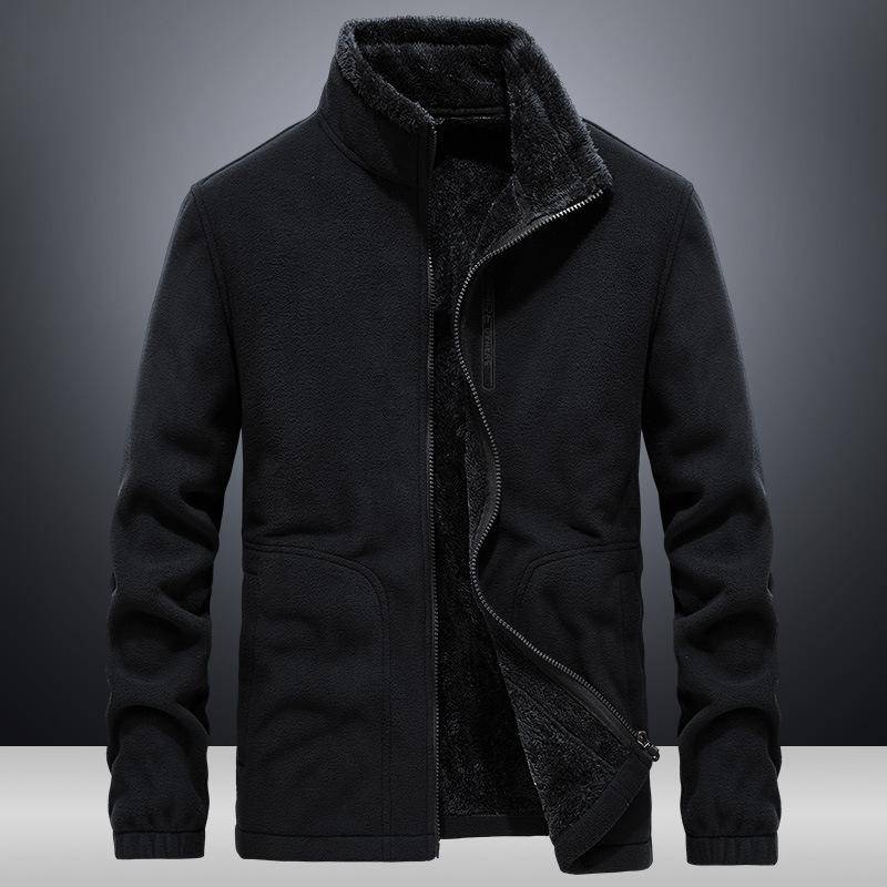Herbst Neu Outdoor Fleecejacke Herren Strickjacke Lässig Locker Übergröße Jacke Junge Herren Herbstbekleidung 4XL von Joom DACH