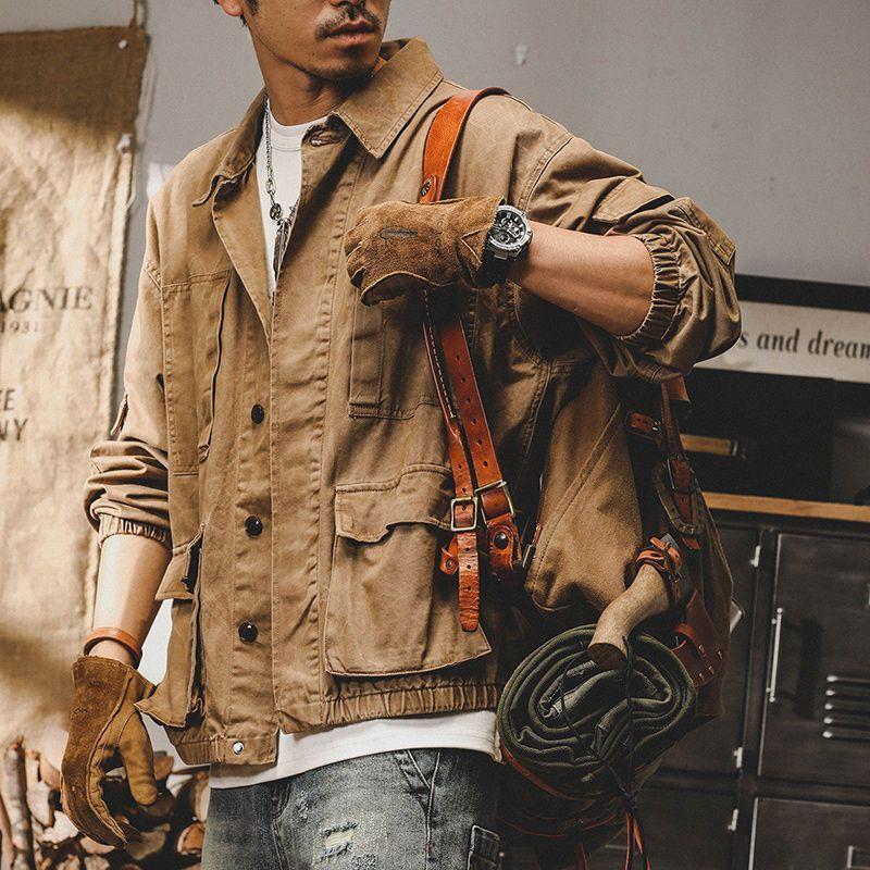 Herbst Neue Retro Jeansjacke Herren Loose Trendy Jacke 5XL von Joom DACH