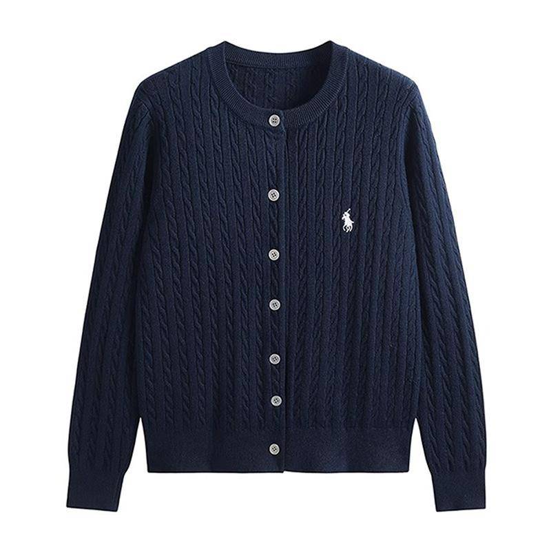 Herbst Neue frauen Weiß Stricken Pullover Basis Pullover Jacke Bestickt Twist Strickjacke Top One size navy blau von Joom DACH
