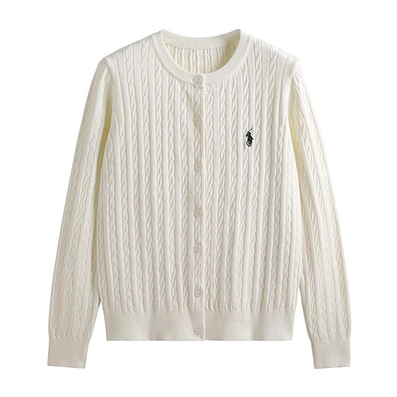 Herbst Neue frauen Weiß Stricken Pullover Basis Pullover Jacke Bestickt Twist Strickjacke Top One size weiß von Joom DACH