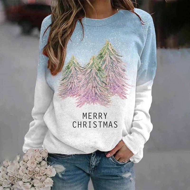 Herbst Pferd Baum 3D Druck Raglan Ärmel Frauen Pullover Hoodies Streetwear Weibliche Sweatshirts Frauen Übergroße Frau Kleidung 4XL von Joom DACH