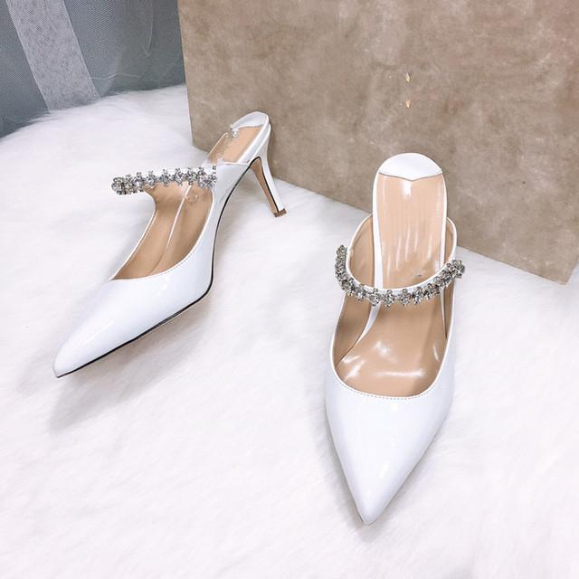 Herbst Spitz Diamant Mit Kristallschnalle High Heel Schuhe Damen Hochzeitsschuhe 40 von Joom DACH