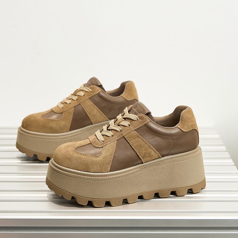 Herbst Sport Plattform Freizeit Board Schuhe Leder Klassisch Retro Vielseitig Forrest Gump Trainingsschuhe Erhöhend Papa Schuhe Frauen 39 von Joom DACH