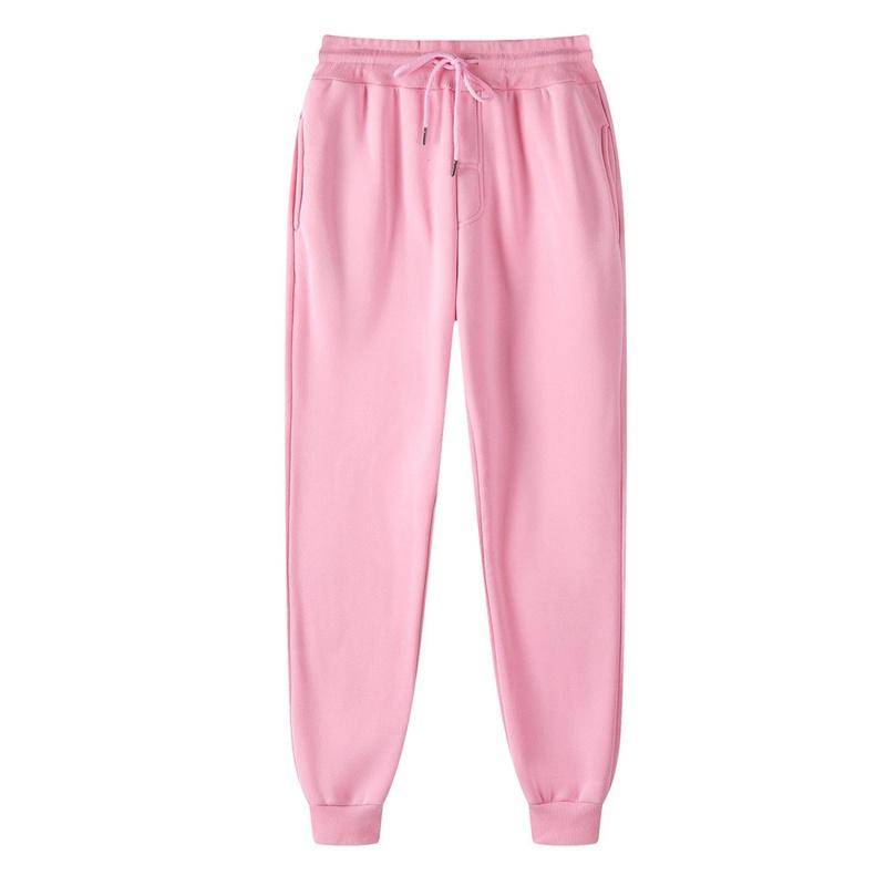 Herbst Und Winter Frauen Verdickung Samt Jogginghose Plüsch Kordelzug Damen Sport Hosen Weiche Warme Hosen Mit Taschen 3XL rosa von Joom DACH