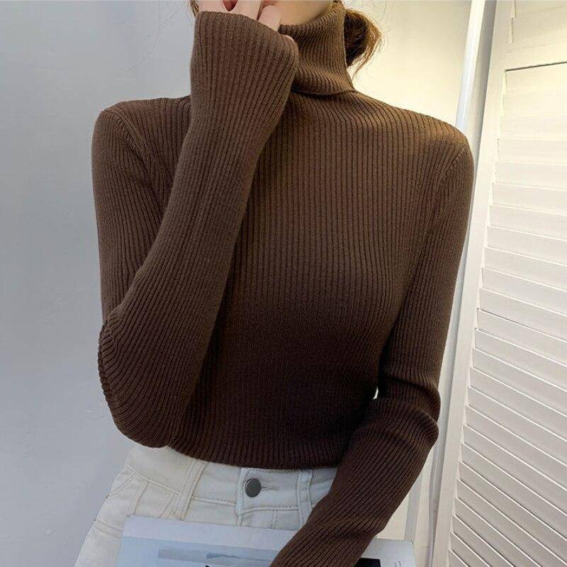 Herbst Und Winter Rollkragen Frauen Pullover Langarm Frauen Pullover Pullover Schlank Solide Wolle Gestrickte Pullover Jumper 16675 One Size braun Herbst Und Winter Rollkragen Frauen Pullover Langarm Frauen Pullover Pullover Schlank Solide Wolle Gestrickte Pullover Jumper 16675 One Size braun von Joom DACH