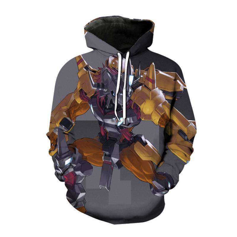 Herbst Winter Anime Hoodies Digimon Abenteuer 3D Druck Sweatshirt Männer Frauen Mode Hoodie Pullover Digital Monsters Unisex Mantel M von Joom DACH