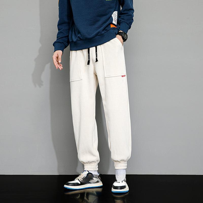 Herbst Winter Cord Jogginghose Herren Baggy Jogger Mode Streetwear Locker Lässige Haremshose Übergröße 8XL 2XL helle khaki von Joom DACH