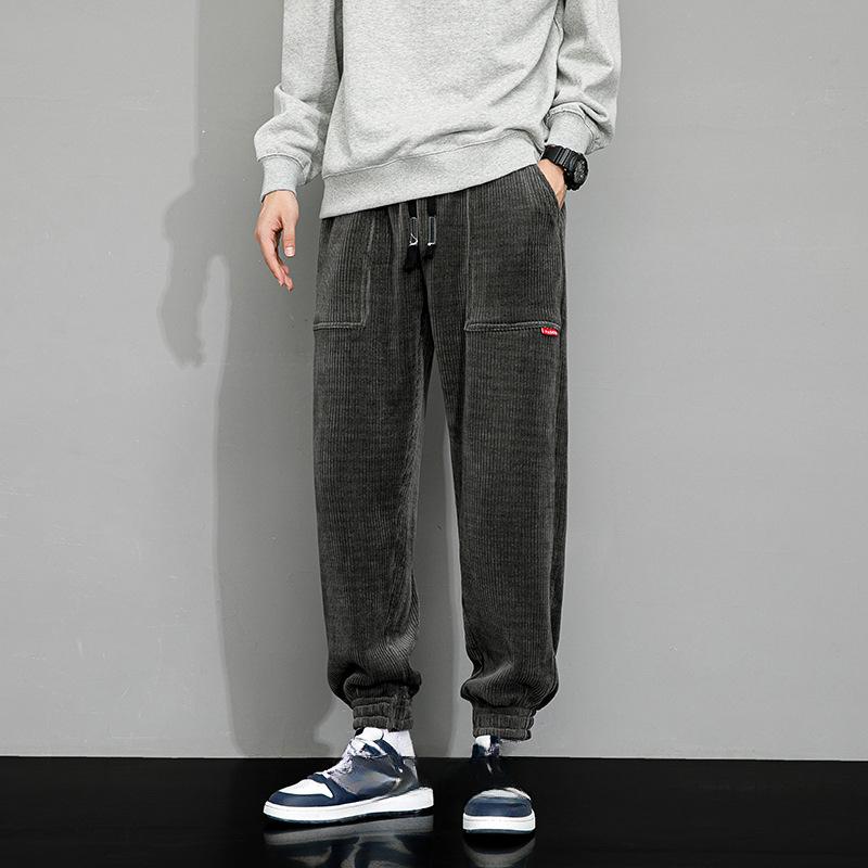 Herbst Winter Cord Jogginghose Herren Baggy Jogger Mode Streetwear Locker Lässige Haremshose Übergröße 8XL M von Joom DACH