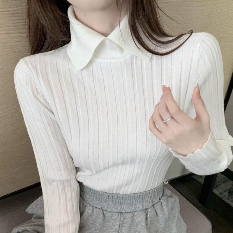 Herbst Winter Damen Eleganter Polokragen Rippenstrickpullover Solide Langarm Schlank Pullover Tops Basic Jumper Sweater L weiß Herbst Winter Damen Eleganter Polokragen Rippenstrickpullover Solide Langarm Schlank Pullover Tops Basic Jumper Sweater L weiß von Joom DACH