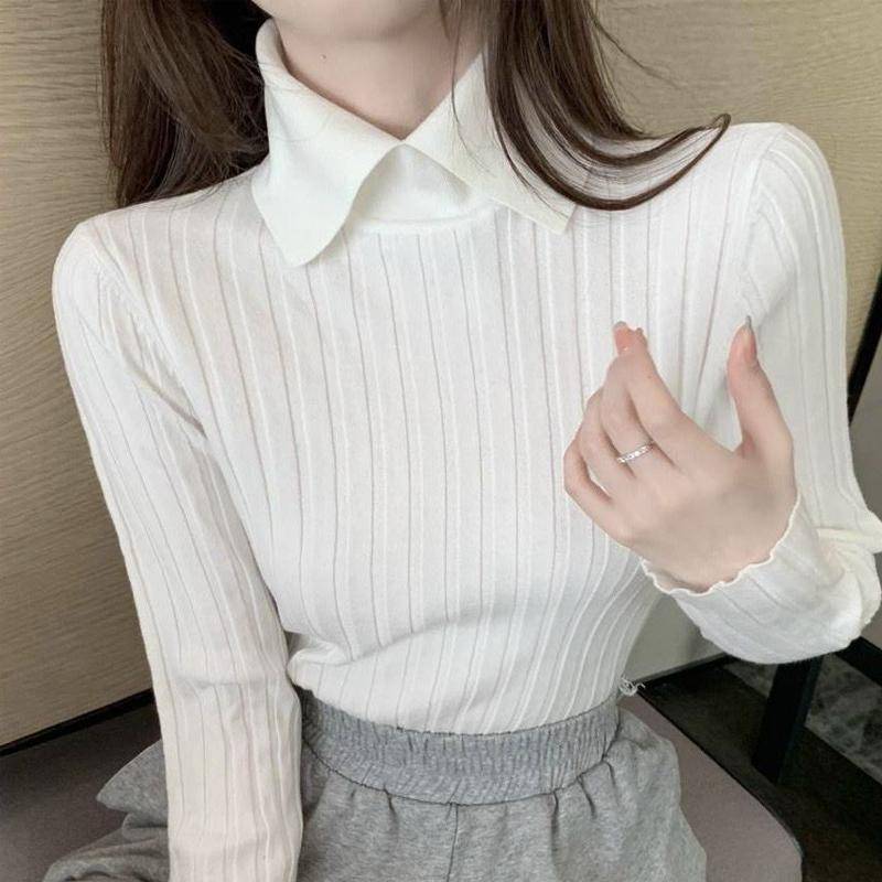 Herbst Winter Damen Eleganter Polokragen Rippenstrickpullover Solide Langarm Schlank Pullover Tops Basic Jumper Sweater L weiß Herbst Winter Damen Eleganter Polokragen Rippenstrickpullover Solide Langarm Schlank Pullover Tops Basic Jumper Sweater L weiß von Joom DACH