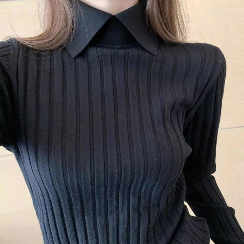 Herbst Winter Damen Eleganter Polokragen Rippenstrickpullover Solide Langarm Schlank Pullover Tops Basic Jumper Sweater XL schwarz Herbst Winter Damen Eleganter Polokragen Rippenstrickpullover Solide Langarm Schlank Pullover Tops Basic Jumper Sweater XL schwarz von Joom DACH