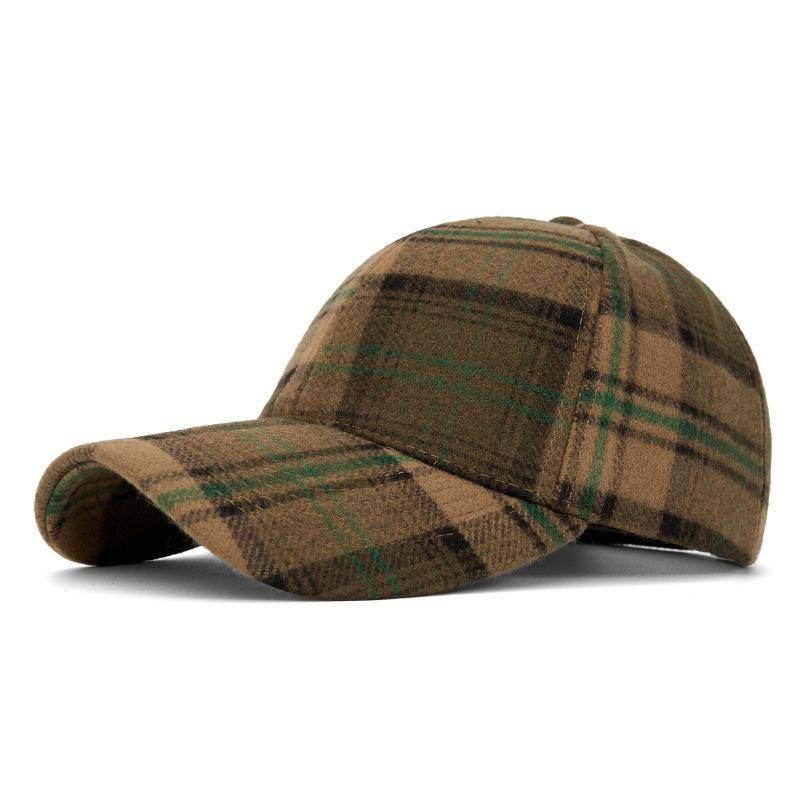 Herbst Winter Damen Karomütze Vintage Kappe Herren Sonnenhut Britische Mütze grün von Joom DACH