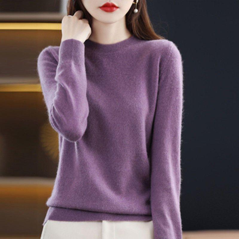 Herbst Winter Damen Strickpullover Rundhals Pullover Damen Warm halten Lange Ärmel Einfarbig Unterhemd Kaschmir Pendelstil XXXL Herbst Winter Damen Strickpullover Rundhals Pullover Damen Warm halten Lange Ärmel Einfarbig Unterhemd Kaschmir Pendelstil XXXL von Joom DACH