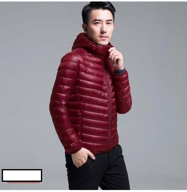 Herbst Winter Daunenjacke Herren Kapuze Superleicht Warm Slim Mantel Daunenjacke Herrenmantel XXXL von Joom DACH
