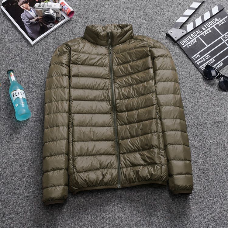 Herbst Winter Daunenjacke Herren Kapuze Superleicht Warm Slim Mantel Daunenjacke Herrenmantel XXL von Joom DACH