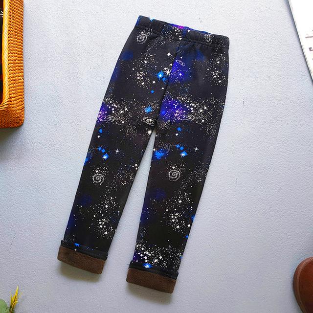 Herbst Winter Druck Blumen Dicke Warme Kinder Baby Mädchen Leggings Kinder Hosen 130 von Joom DACH