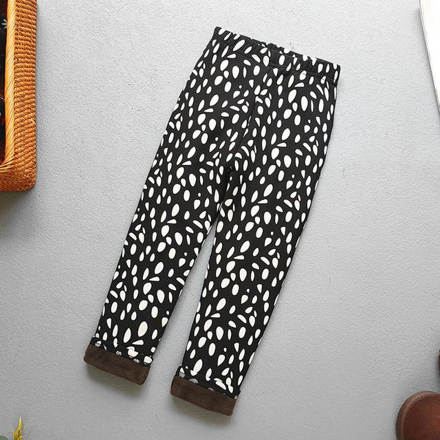 Herbst Winter Druck Blumen Dicke Warme Kinder Baby Mädchen Leggings Kinder Hosen 150 von Joom DACH