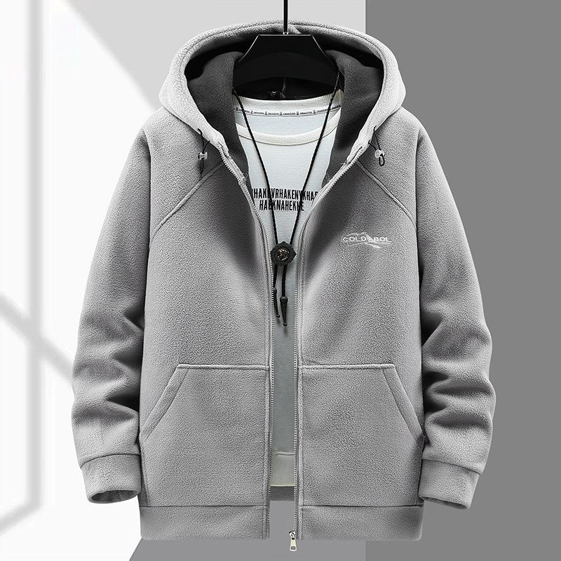 Herbst Winter Fat Guy 190kg 12XL 11XL 10XL Verdickter Fleecemantel für Herren Trendy Fatty Hooded Plus Size Warm Fleecejacke 10XL grau von Joom DACH