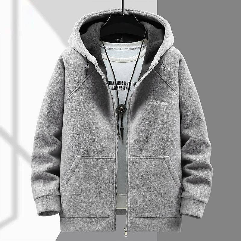 Herbst Winter Fat Guy 190kg 12XL 11XL 10XL Verdickter Fleecemantel für Herren Trendy Fatty Hooded Plus Size Warm Fleecejacke 10XL grau von Joom DACH